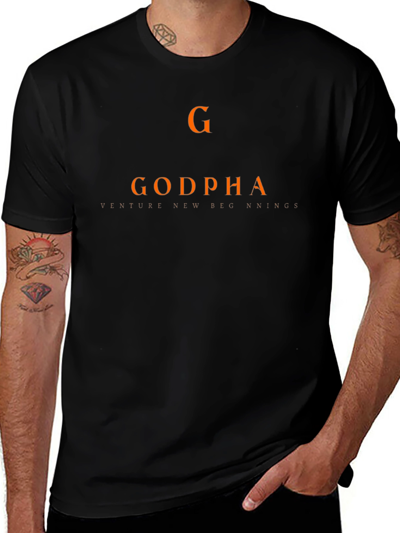 Godpha Venture New Beginnings Black T-Shirt