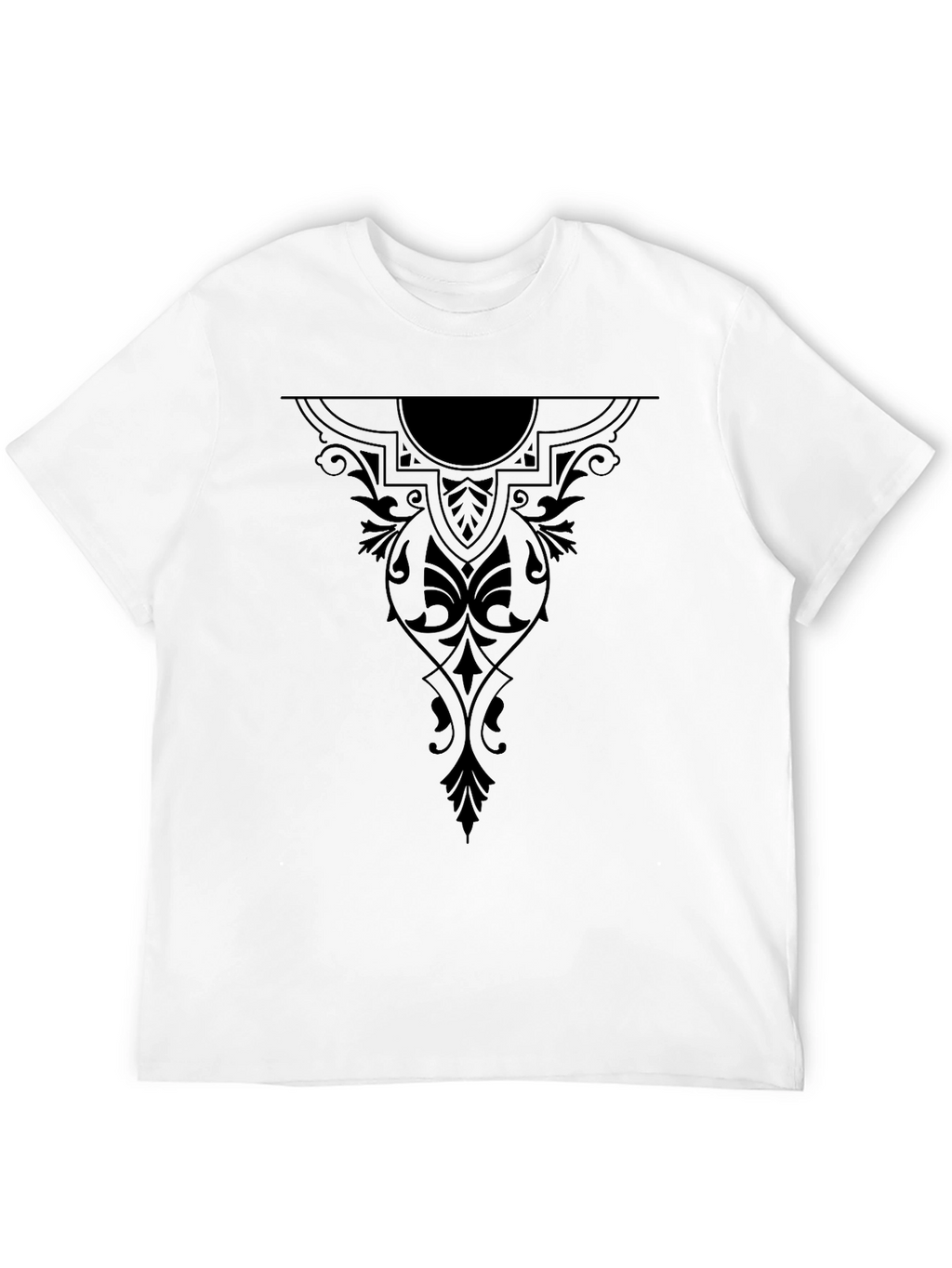 Elegant Black Graphic Tee for Men
