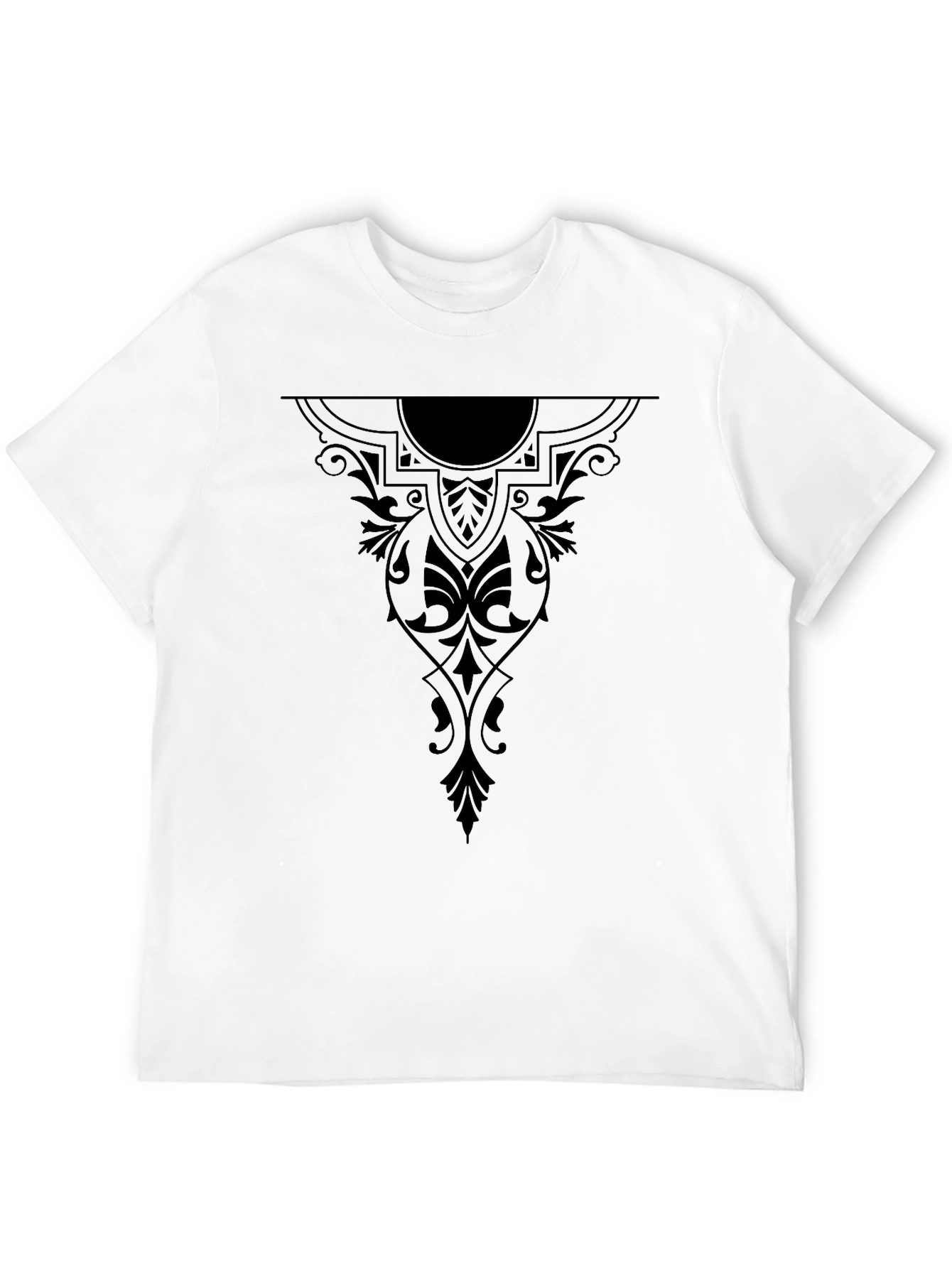 Elegant Black Graphic Tee for Men