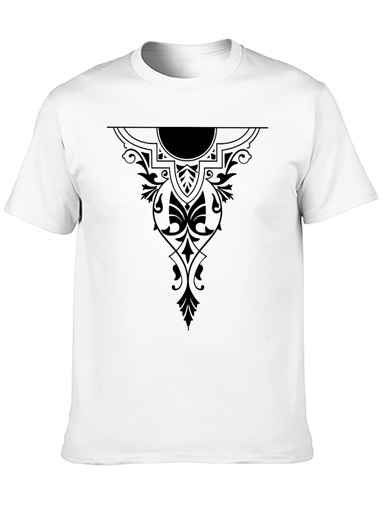 Elegant Black Graphic Tee for Men