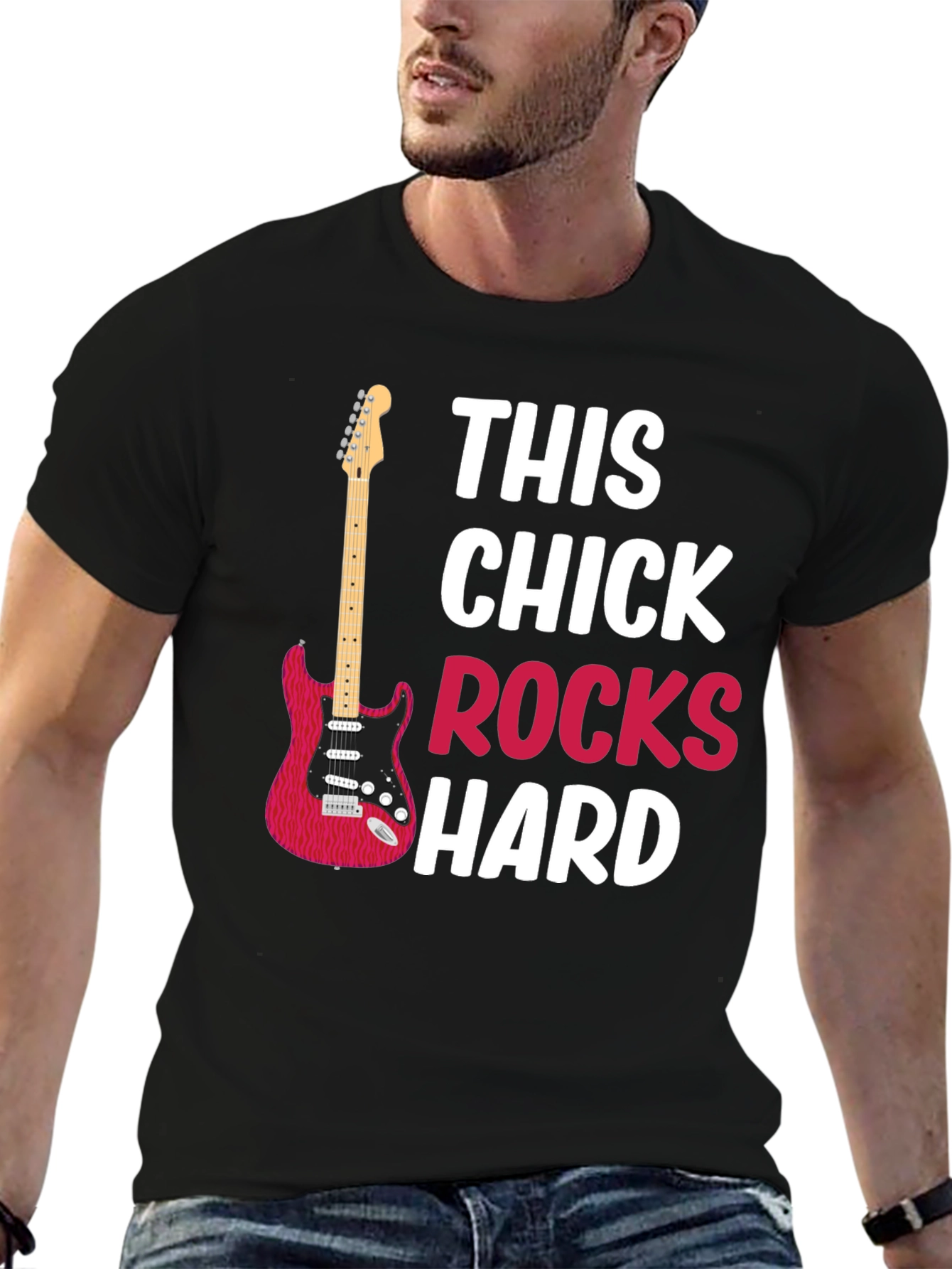 This Chick Rocks Hard Graphic T-Shirt