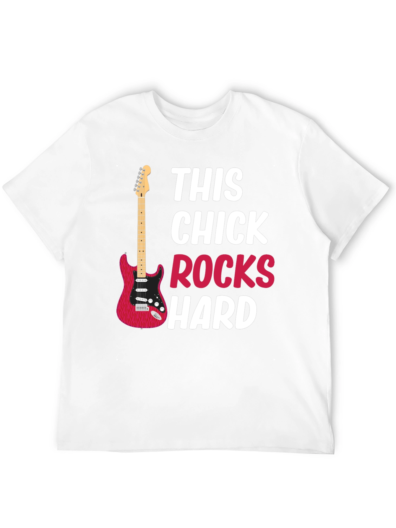 This Chick Rocks Hard Graphic T-Shirt