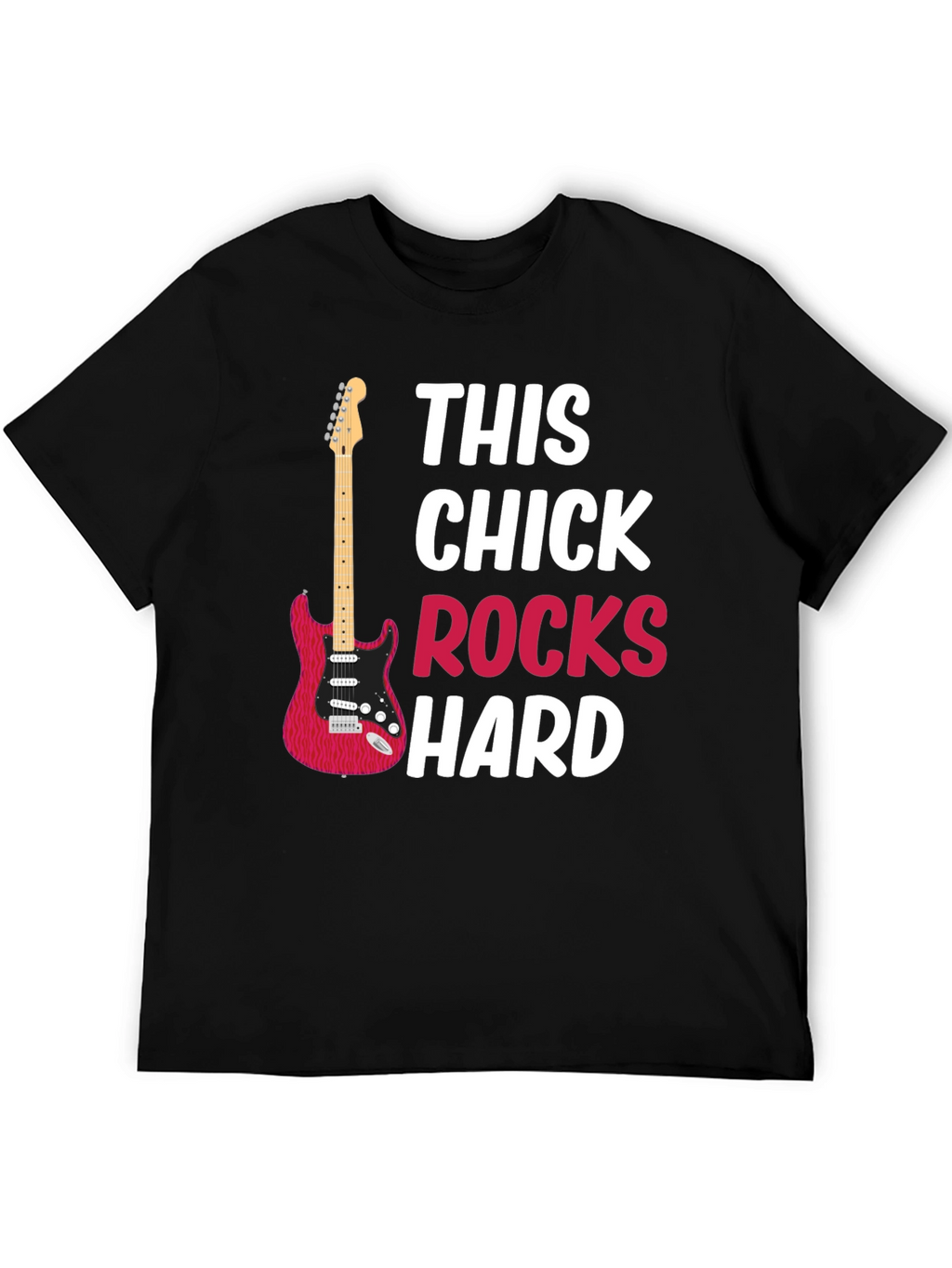 This Chick Rocks Hard Graphic T-Shirt