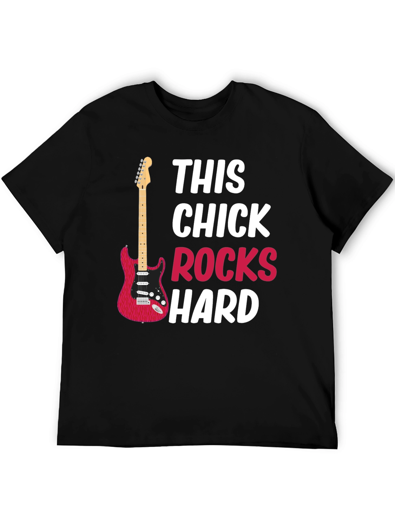This Chick Rocks Hard Graphic T-Shirt