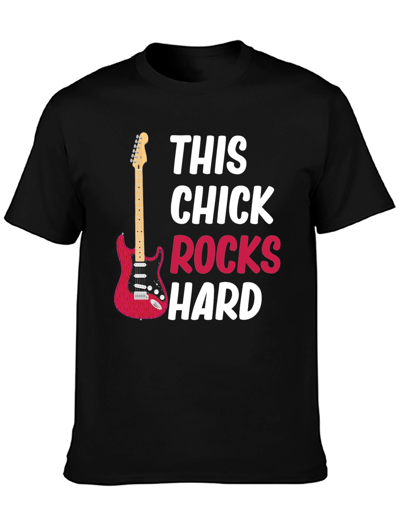 This Chick Rocks Hard Graphic T-Shirt