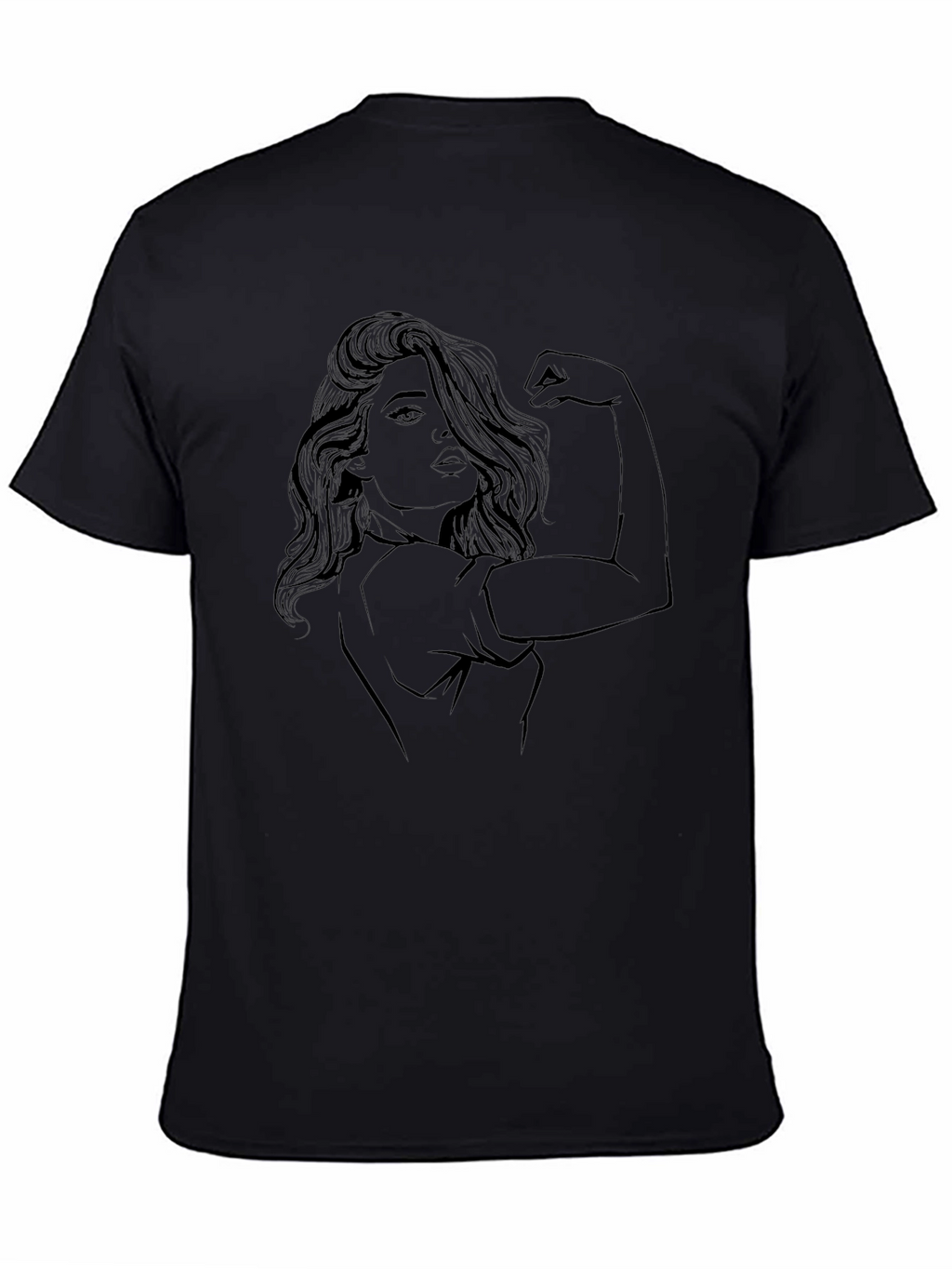 Empowered Woman Graphic Black T-Shirt