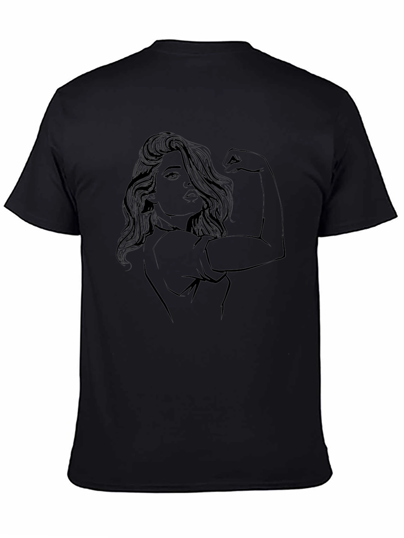 Empowered Woman Graphic Black T-Shirt