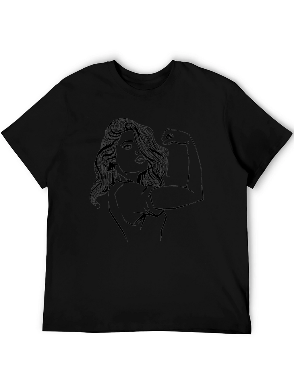 Empowered Woman Graphic Black T-Shirt