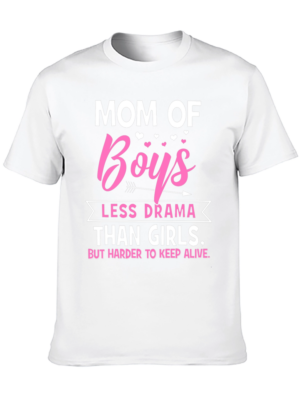 Mom of Boys T-Shirt - Less Drama Than Girls
