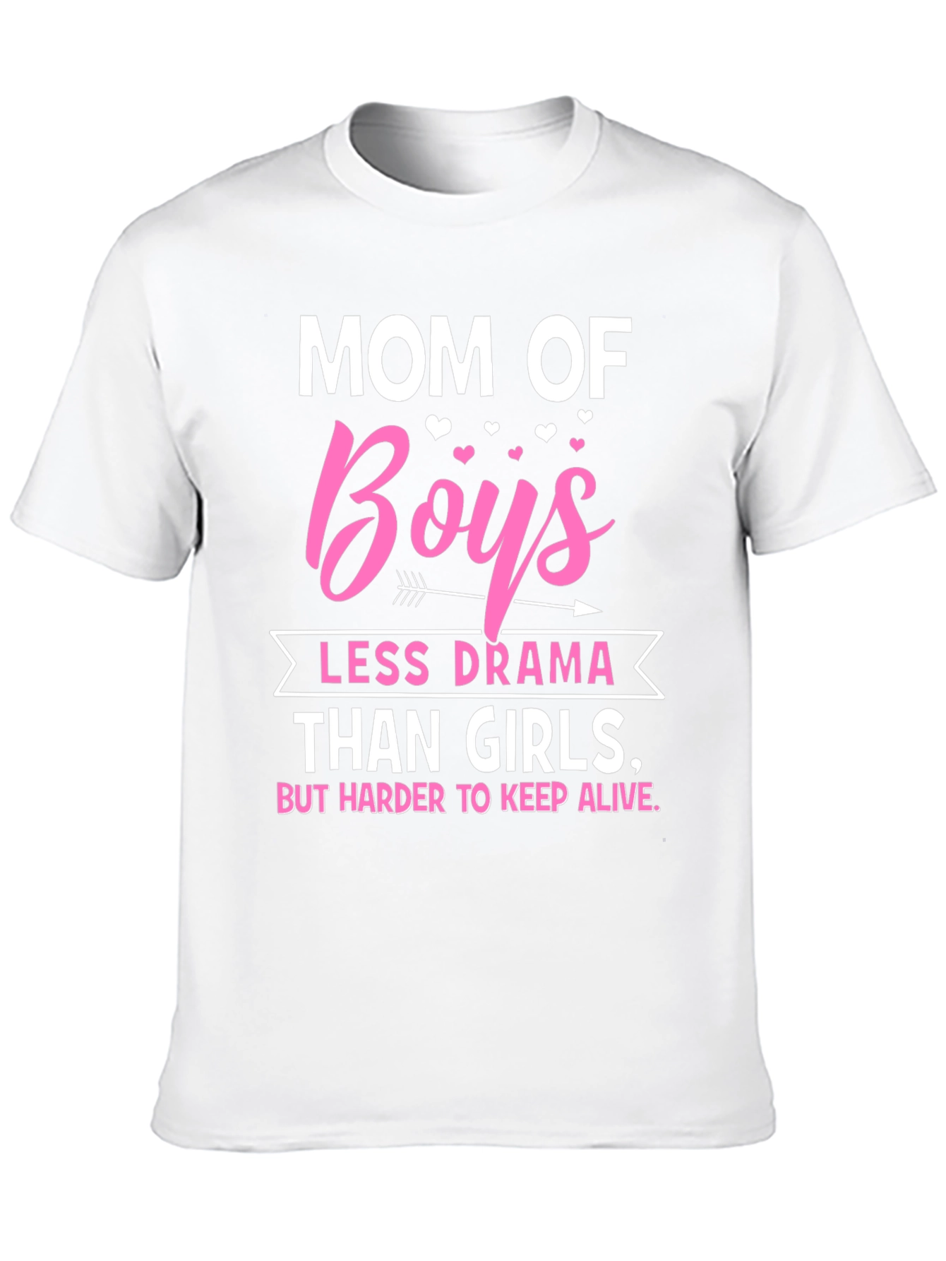 Mom of Boys T-Shirt - Less Drama Than Girls