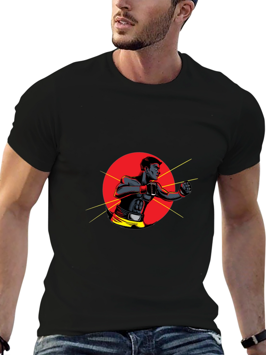 Black Boxer Graphic Tee