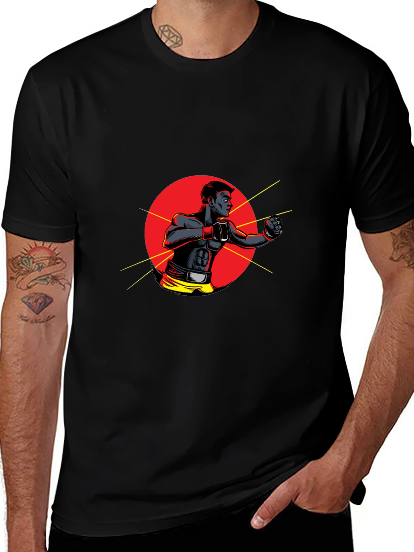 Black Boxer Graphic Tee