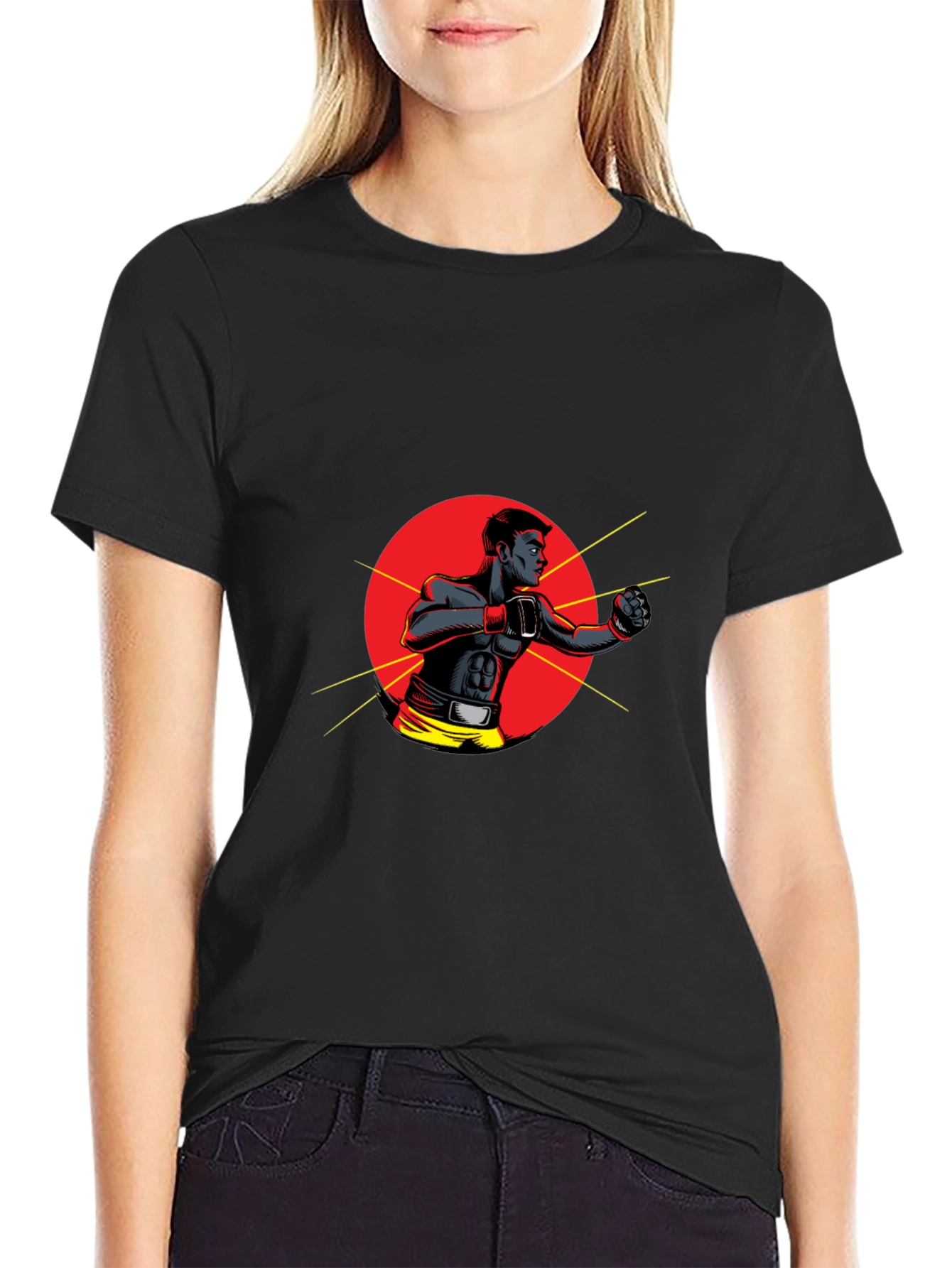 Black Boxer Graphic Tee