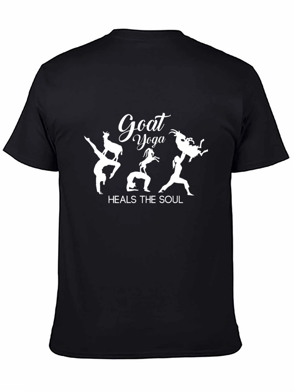 Goat Yoga Black T-Shirt - Heals the Soul