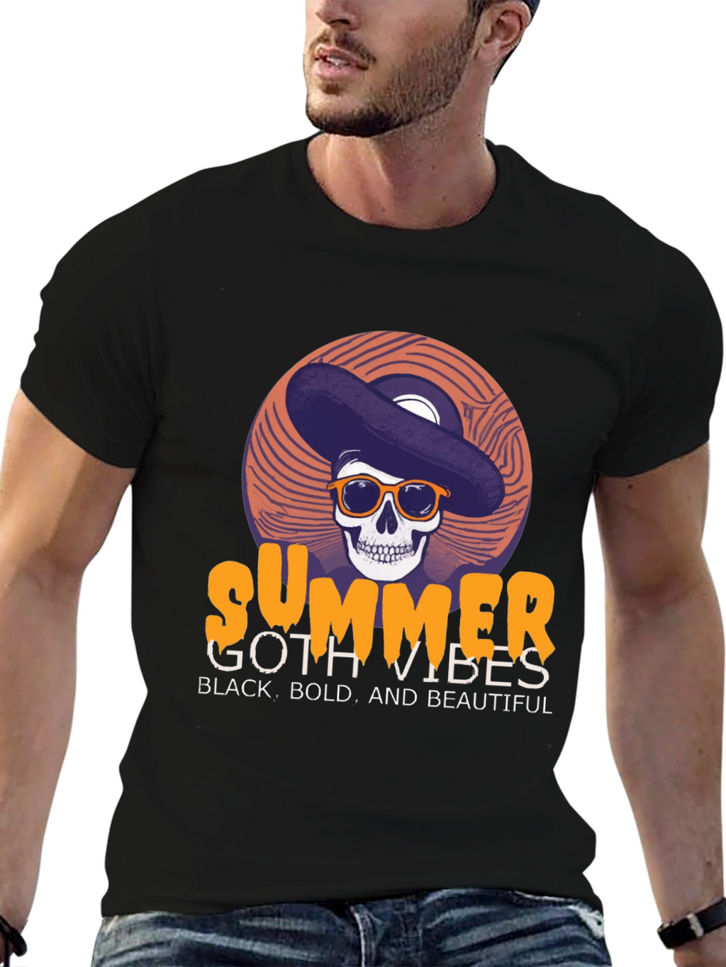 Summer Goth Vibes Graphic T-Shirt