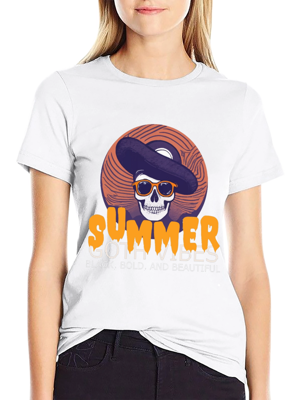 Summer Goth Vibes Graphic T-Shirt