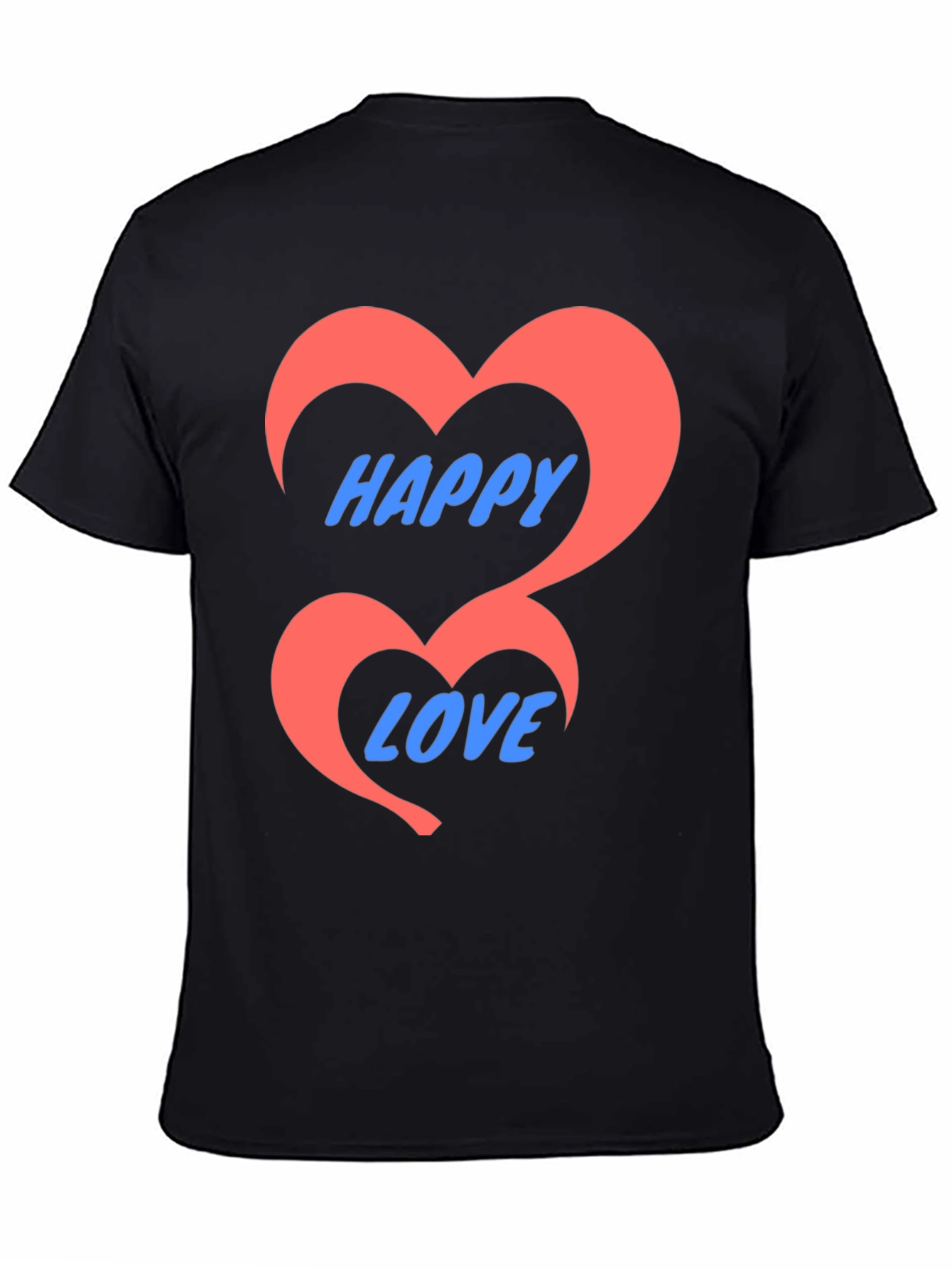 Happy Love Black Graphic Tee