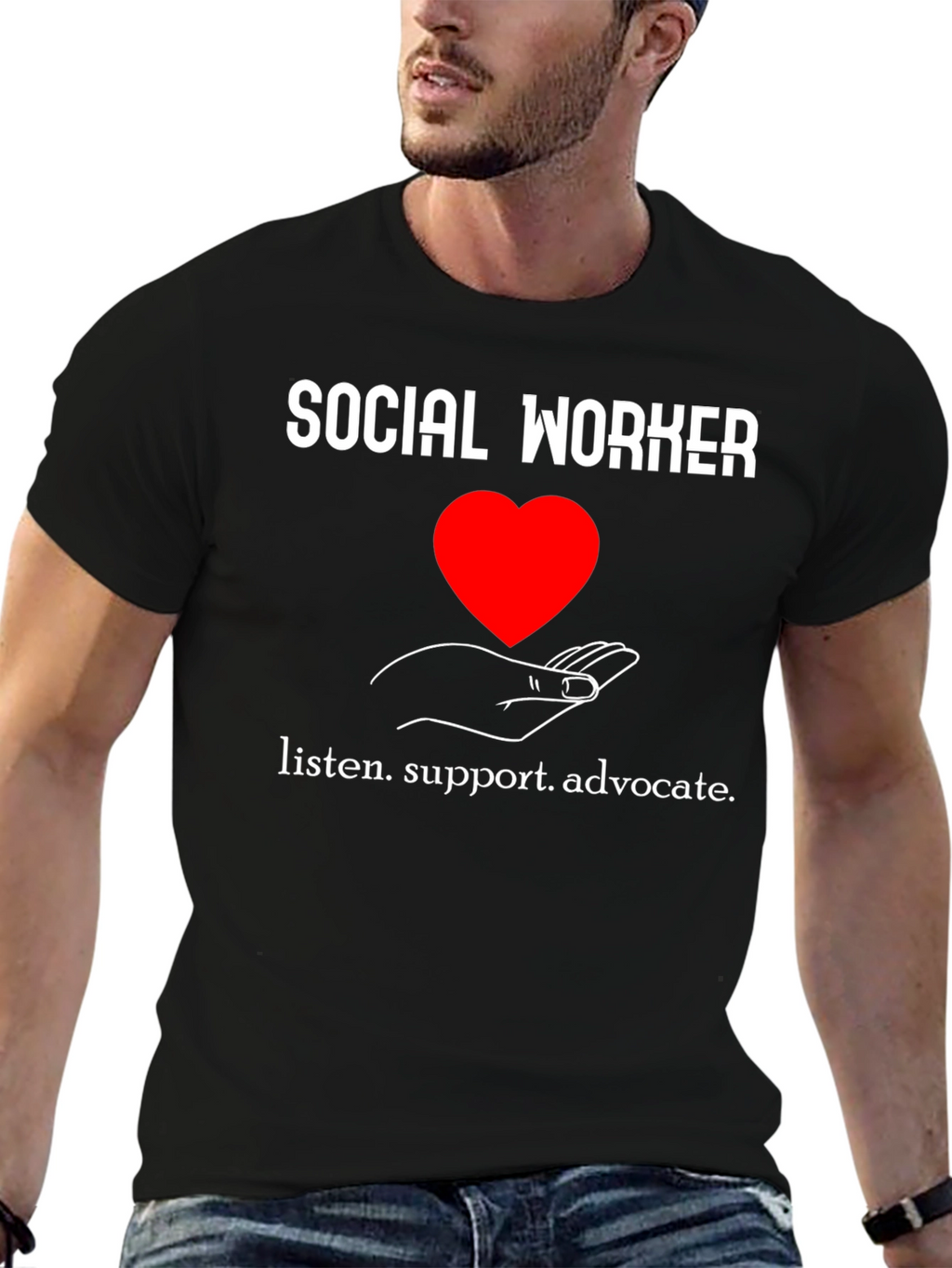Social Worker Heart Graphic T-Shirt