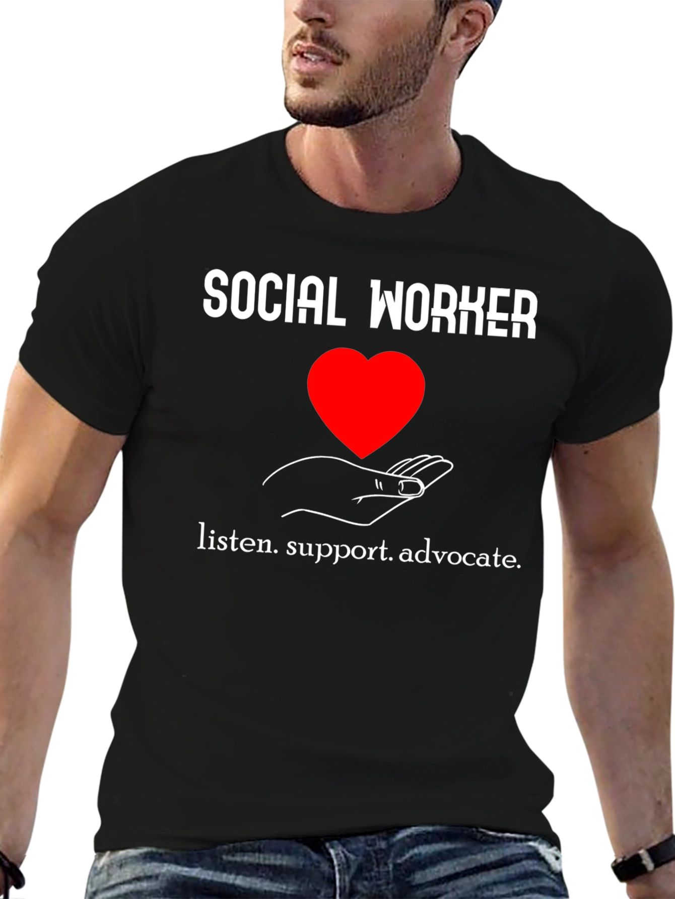 Social Worker Heart Graphic T-Shirt