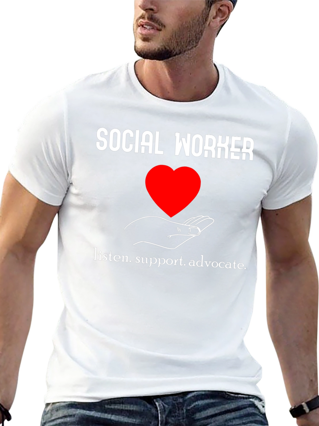 Social Worker Heart Graphic T-Shirt