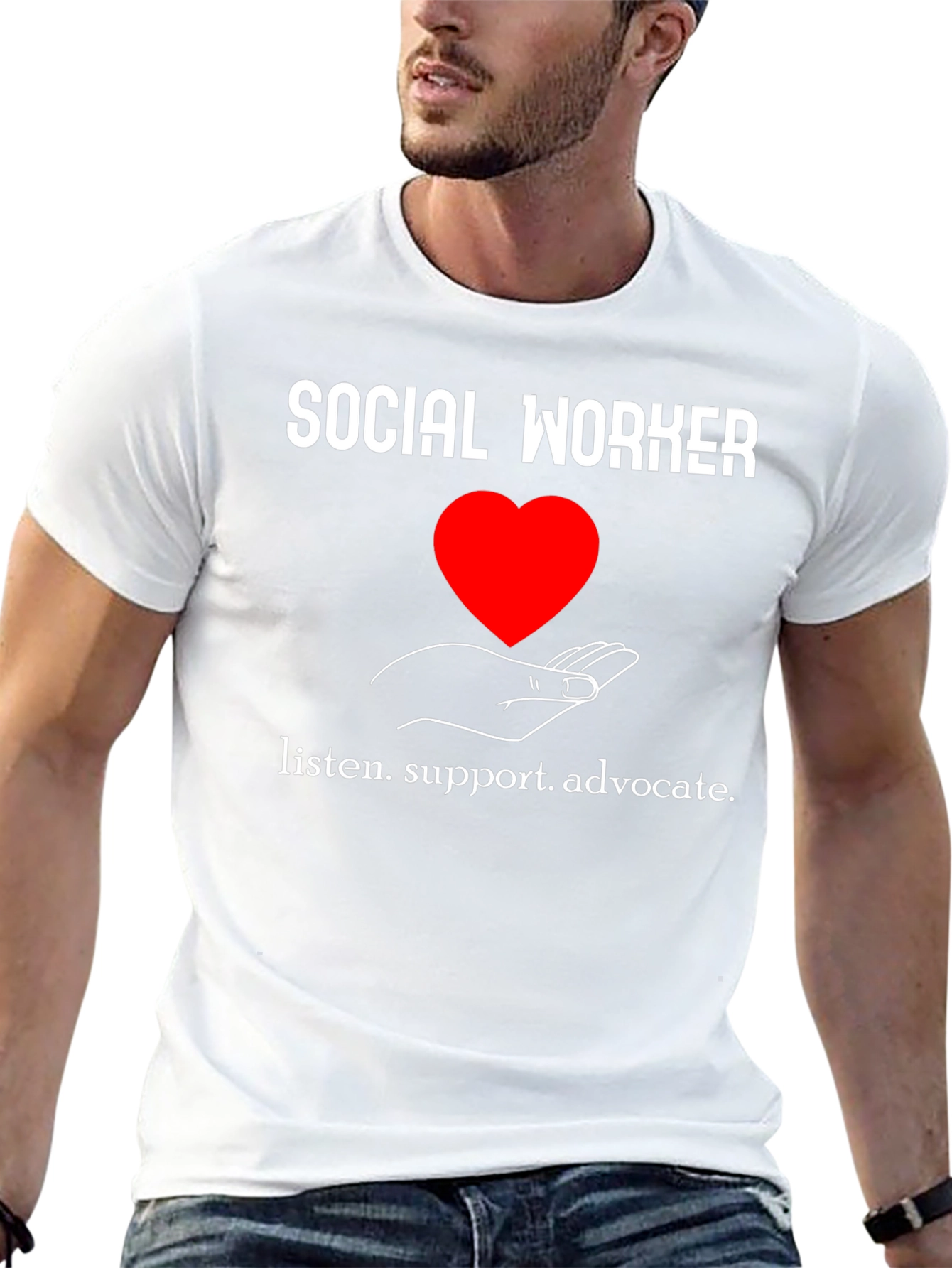 Social Worker Heart Graphic T-Shirt