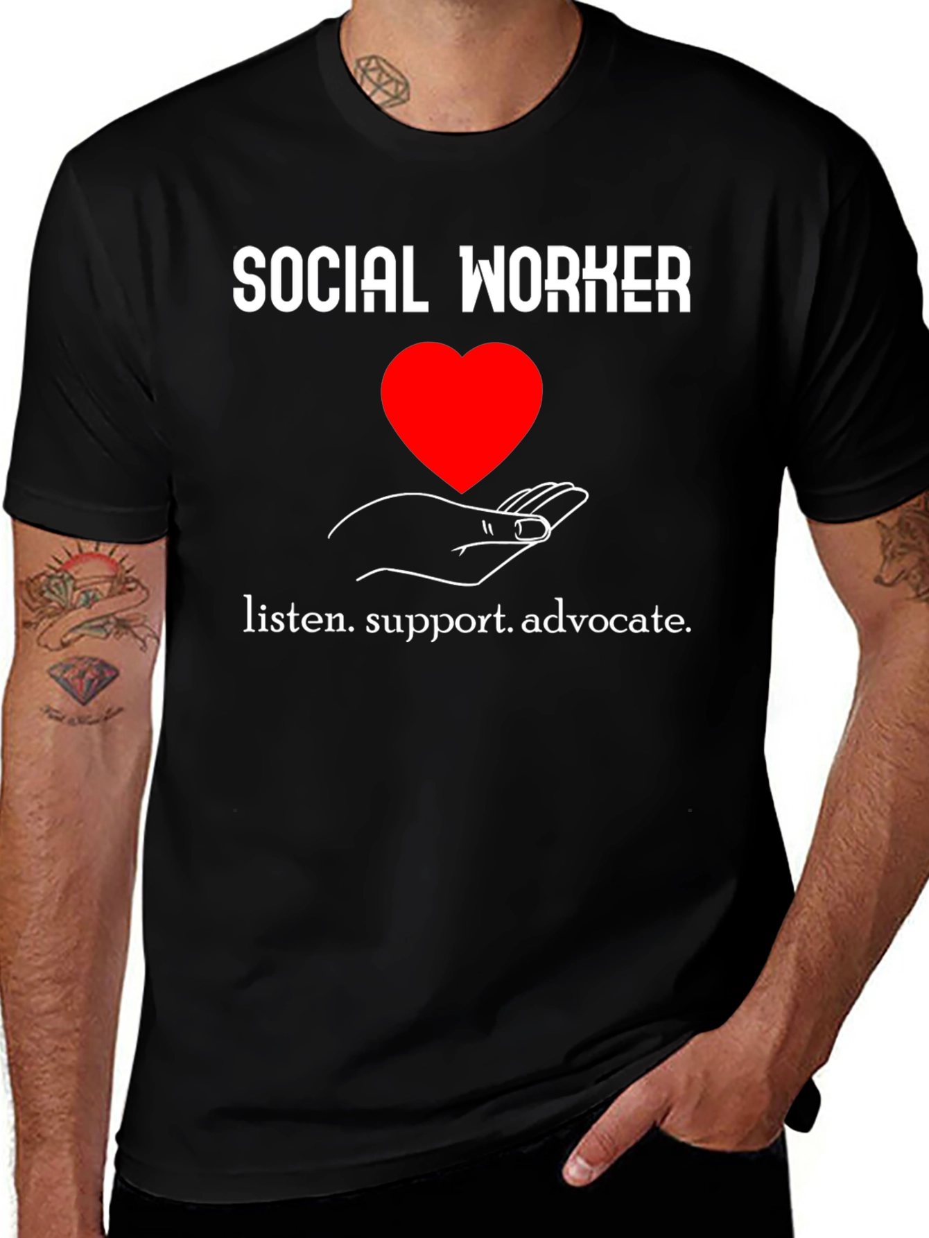 Social Worker Heart Graphic T-Shirt