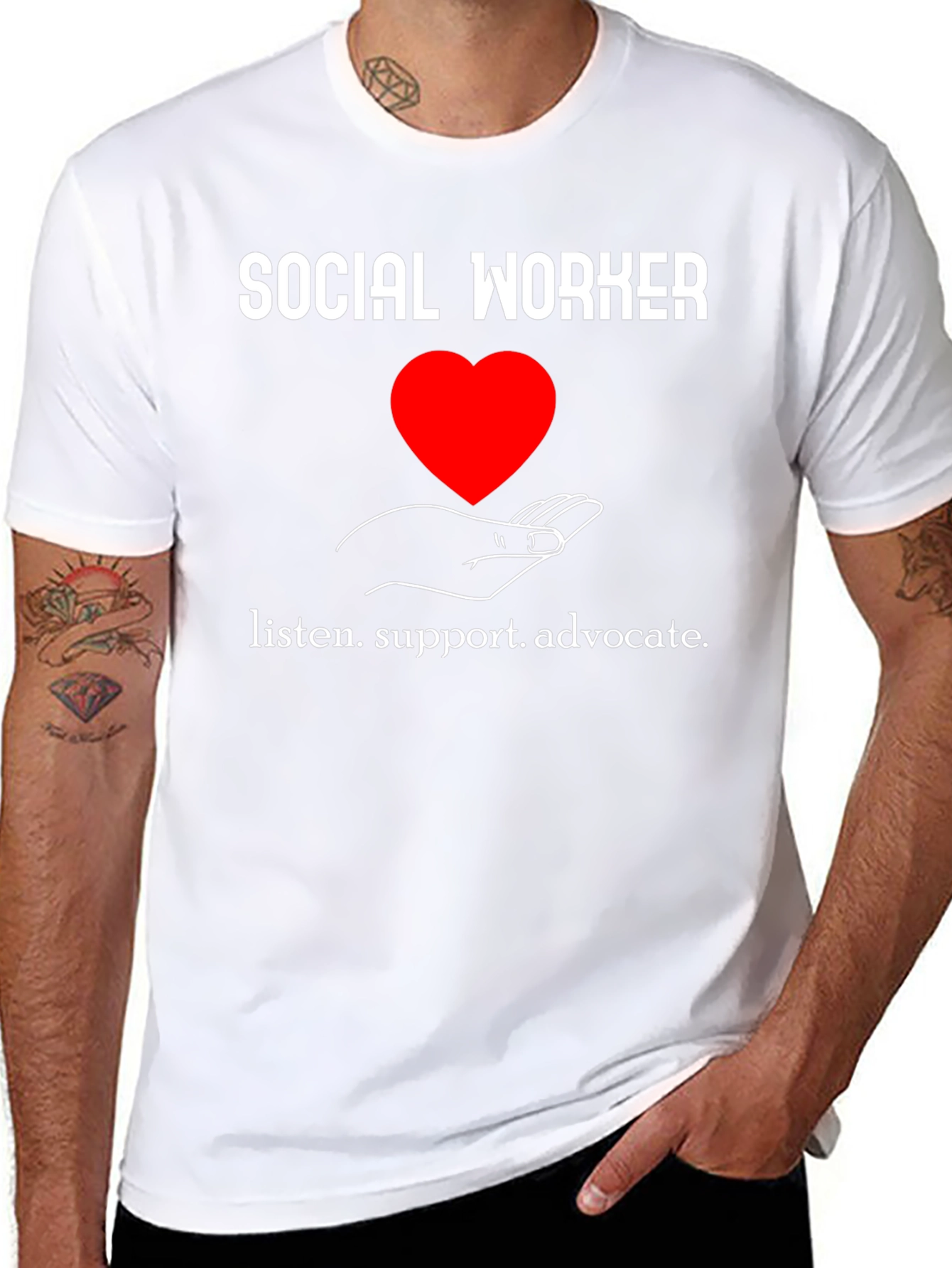 Social Worker Heart Graphic T-Shirt