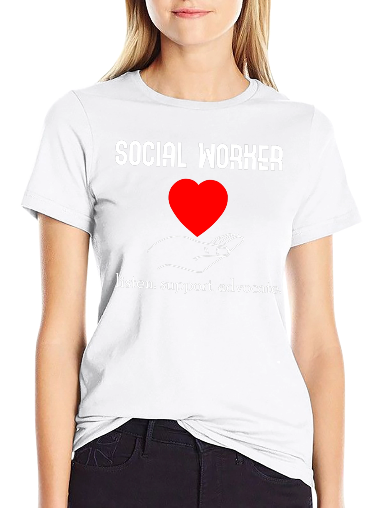 Social Worker Heart Graphic T-Shirt