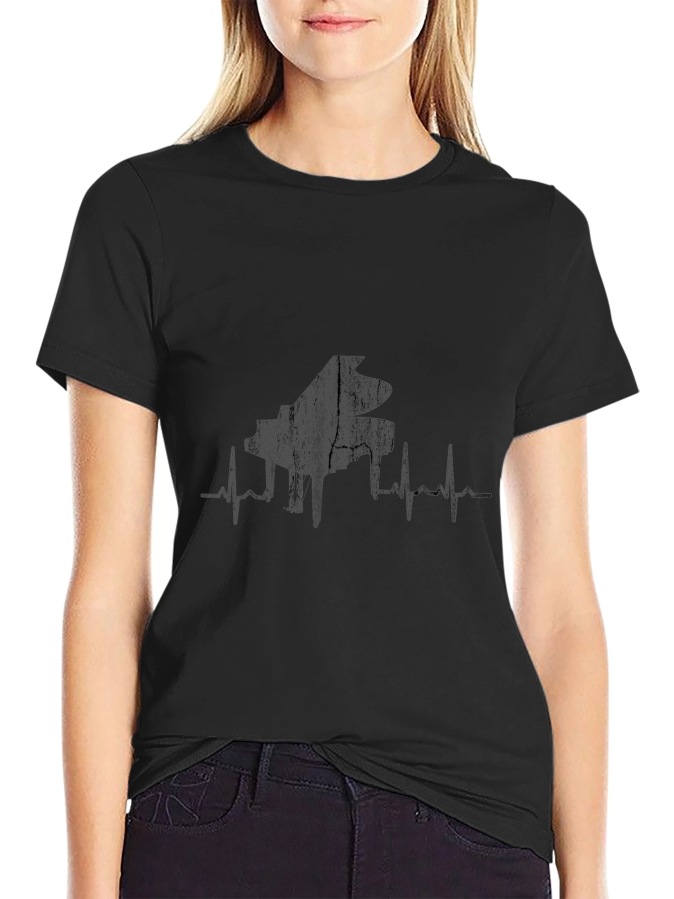 Piano Heartbeat Graphic Tee