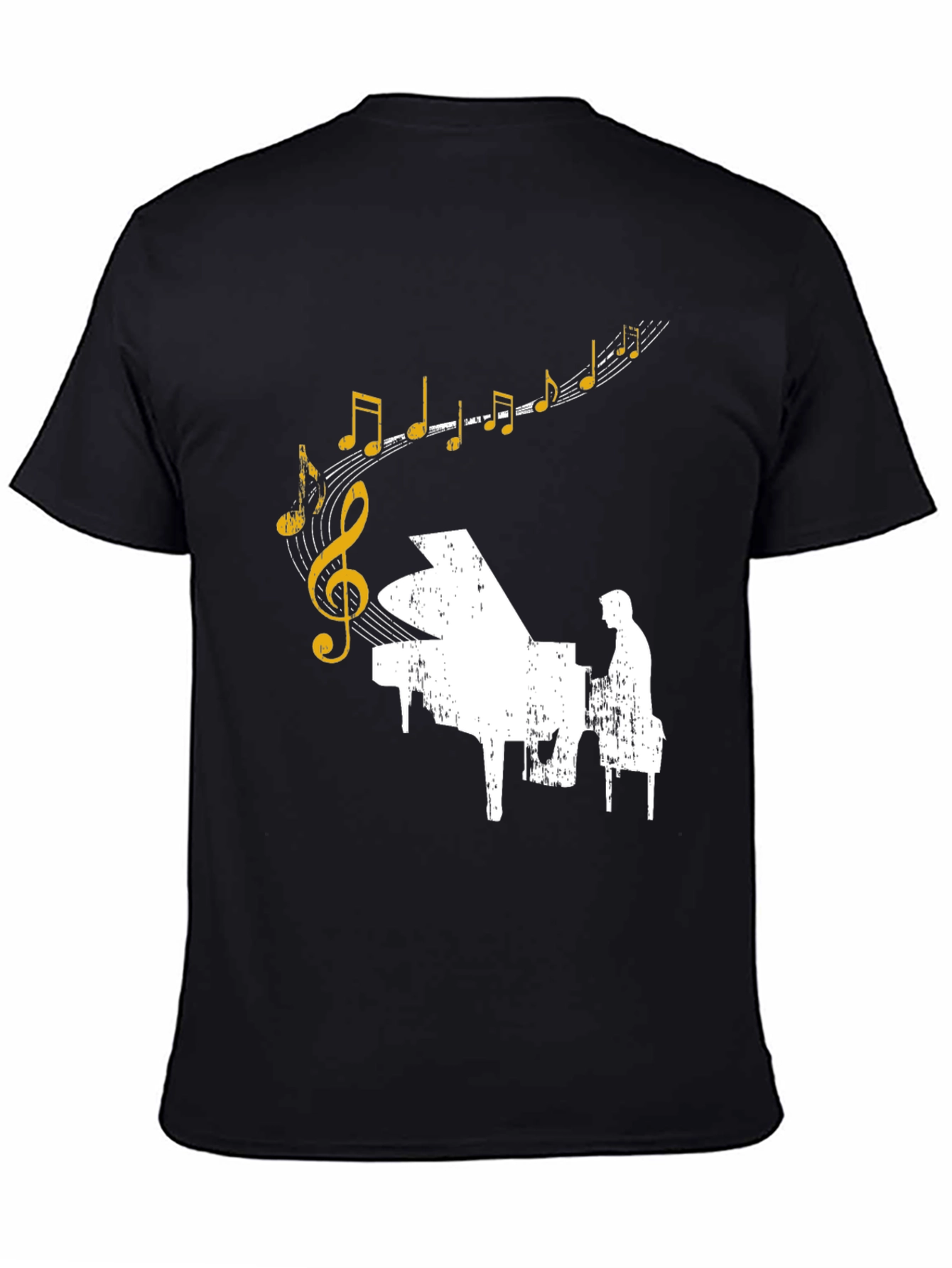 Piano Player Music Notes Graphic Tee - Stylish Musician Shirt