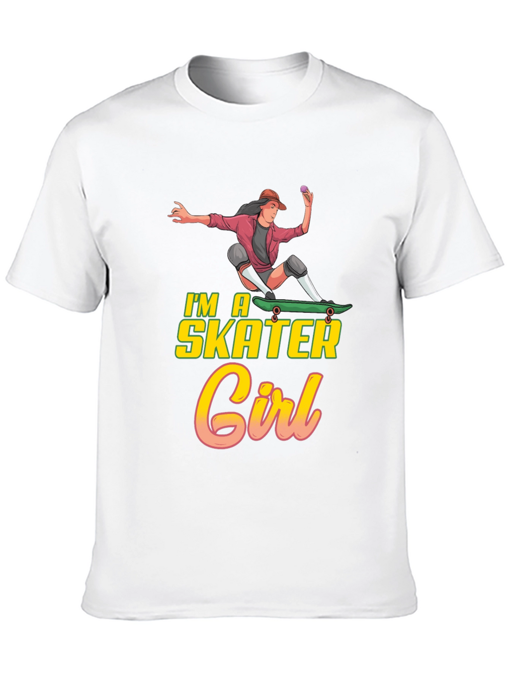Im a Skater Girl Black T-Shirt