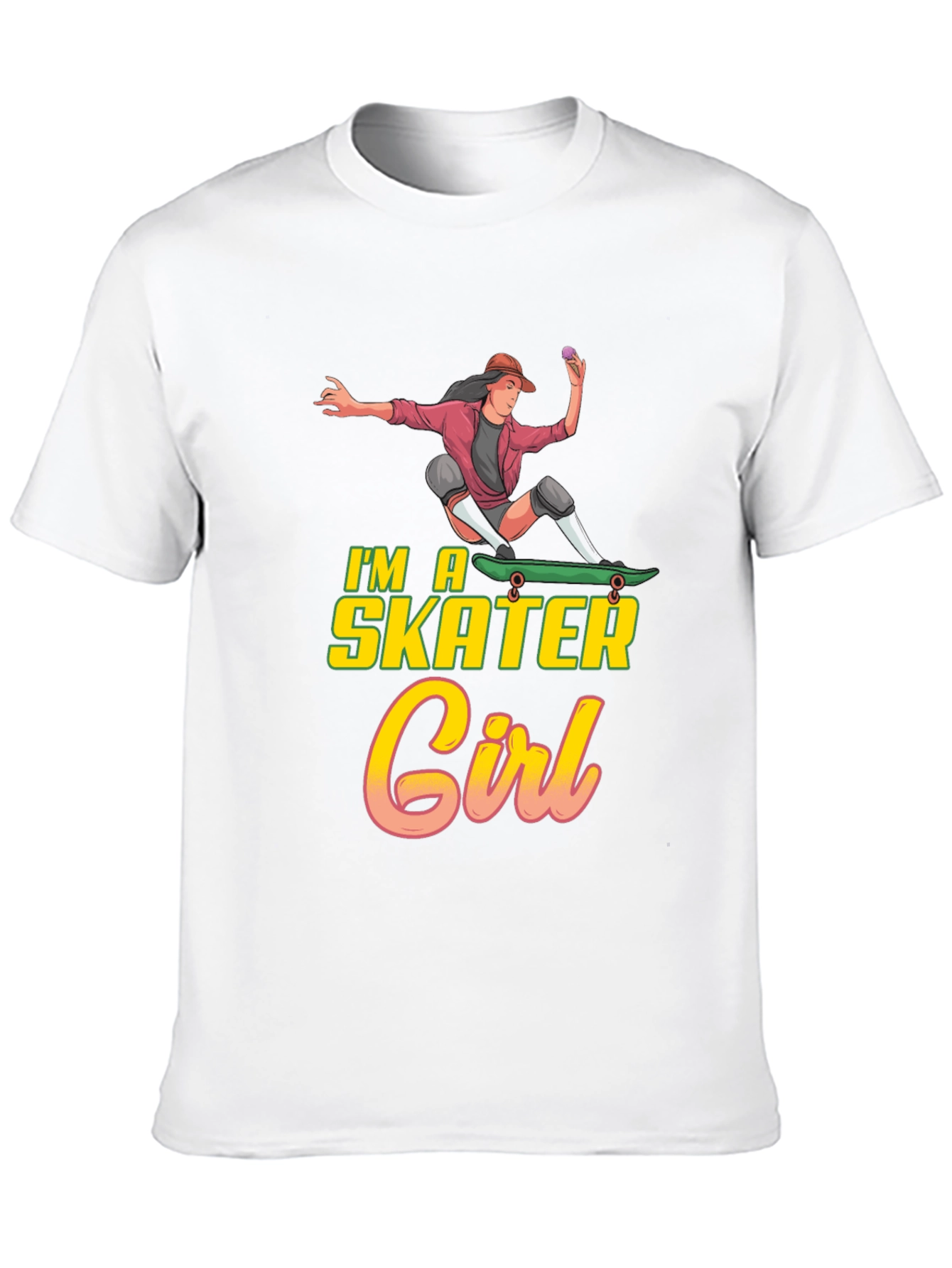 Im a Skater Girl Black T-Shirt