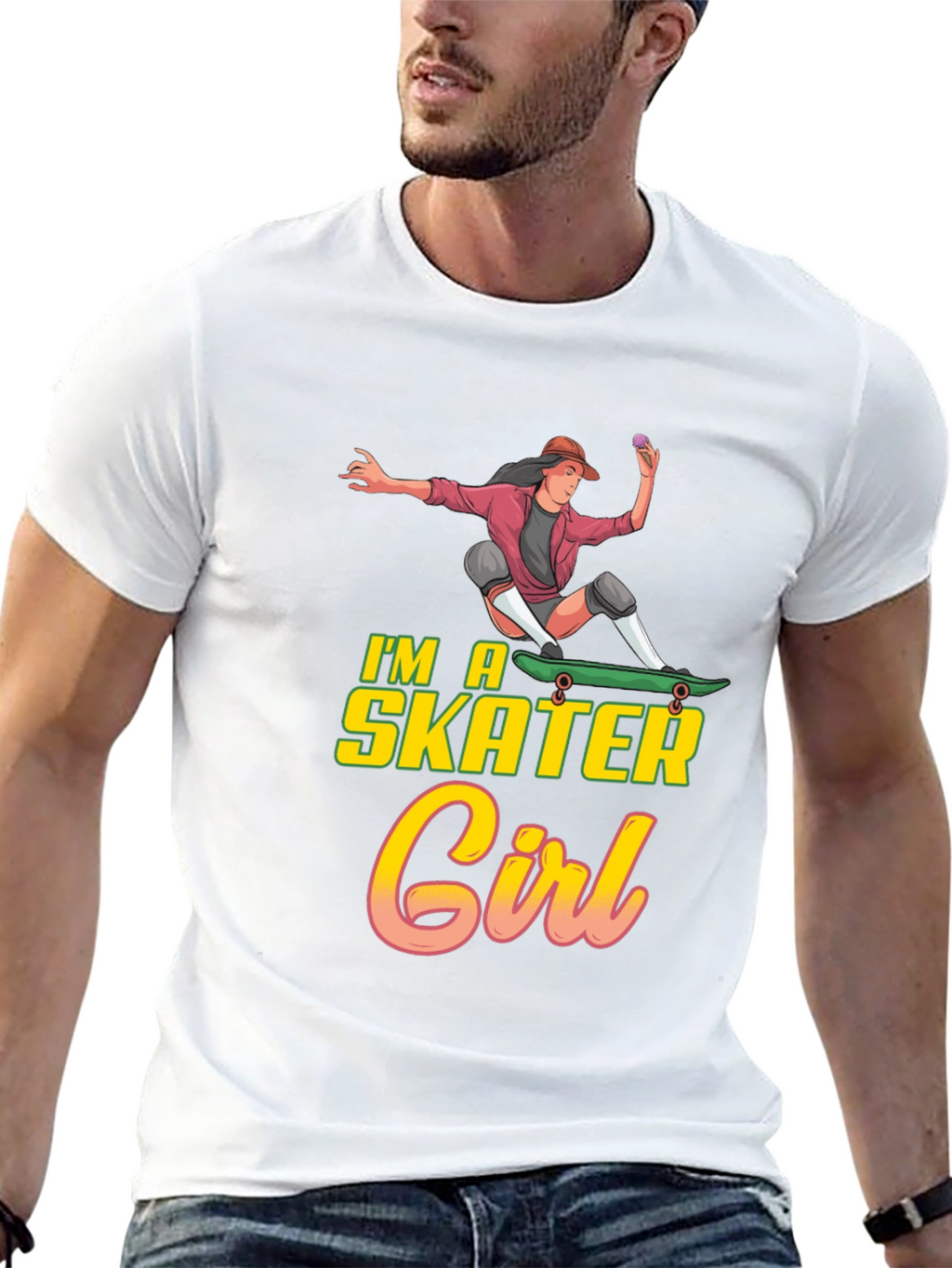 Im a Skater Girl Black T-Shirt