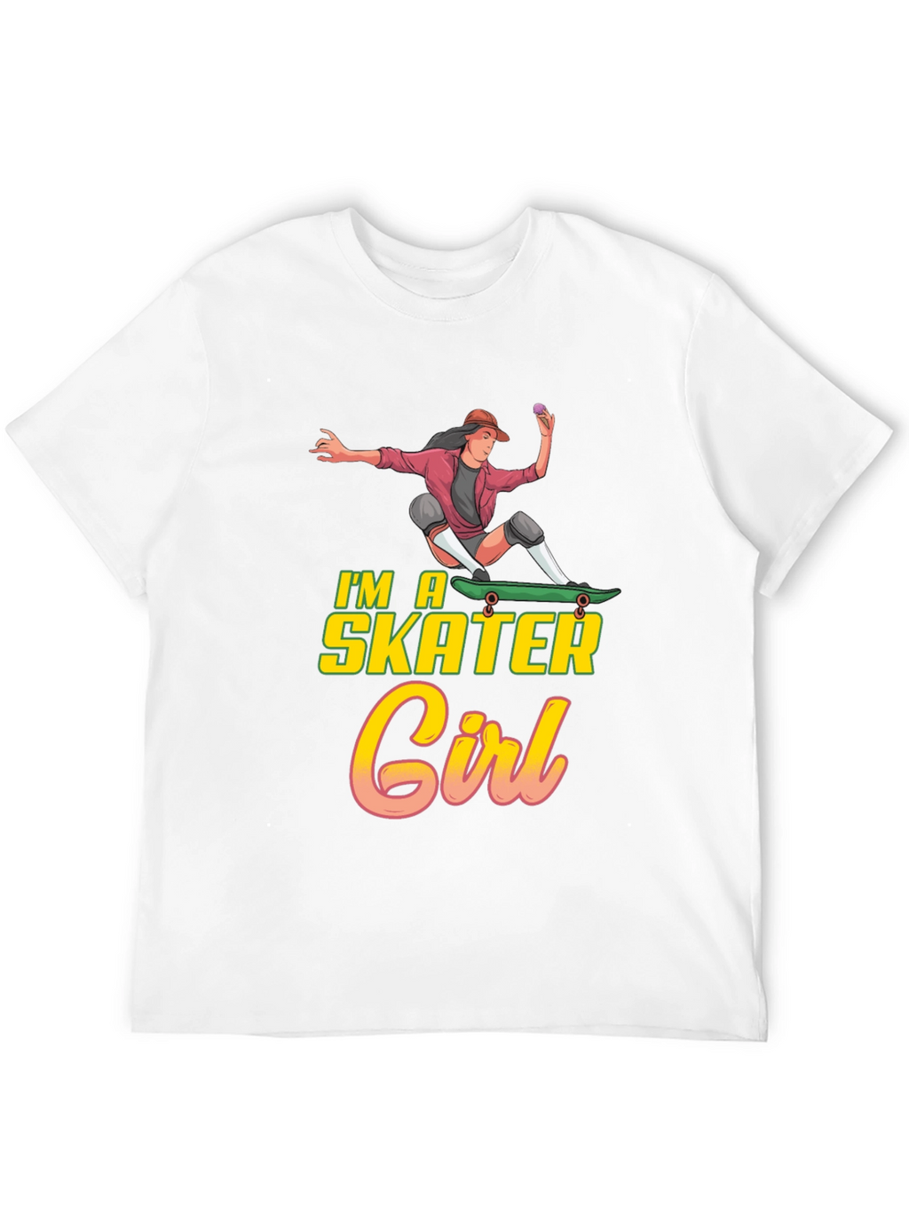 Im a Skater Girl Black T-Shirt