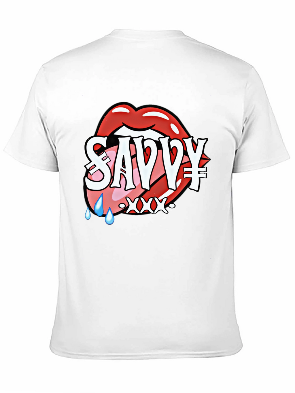 Savvy Lip Design Black T-Shirt