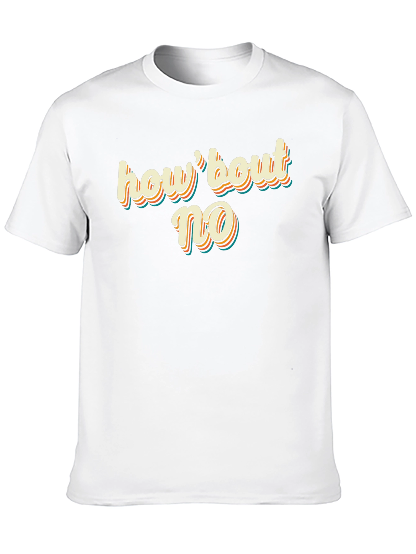 Retro How bout No Graphic Tee - Black