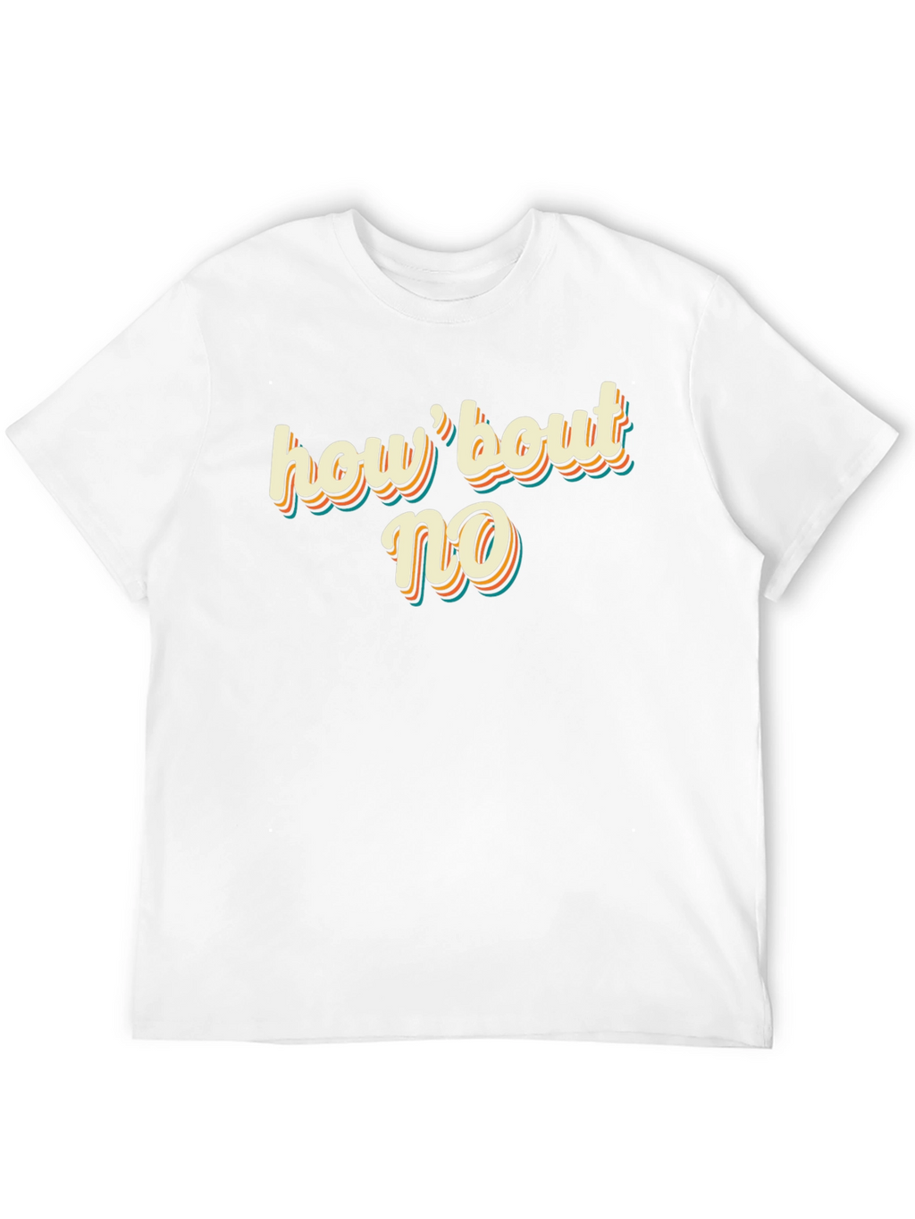 Retro How bout No Graphic Tee - Black