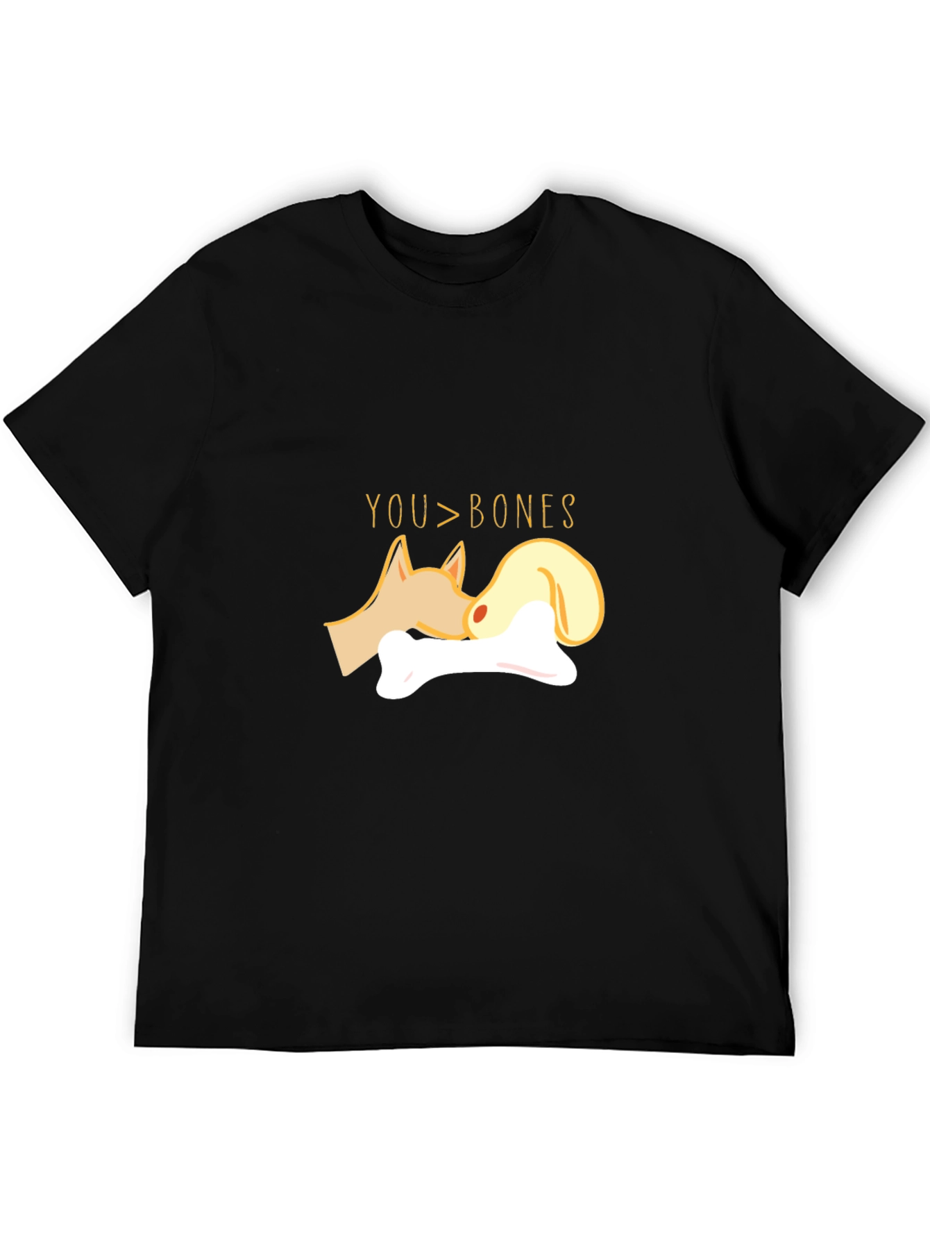Cute Dog & Bone Graphic T-Shirt - You > Bones