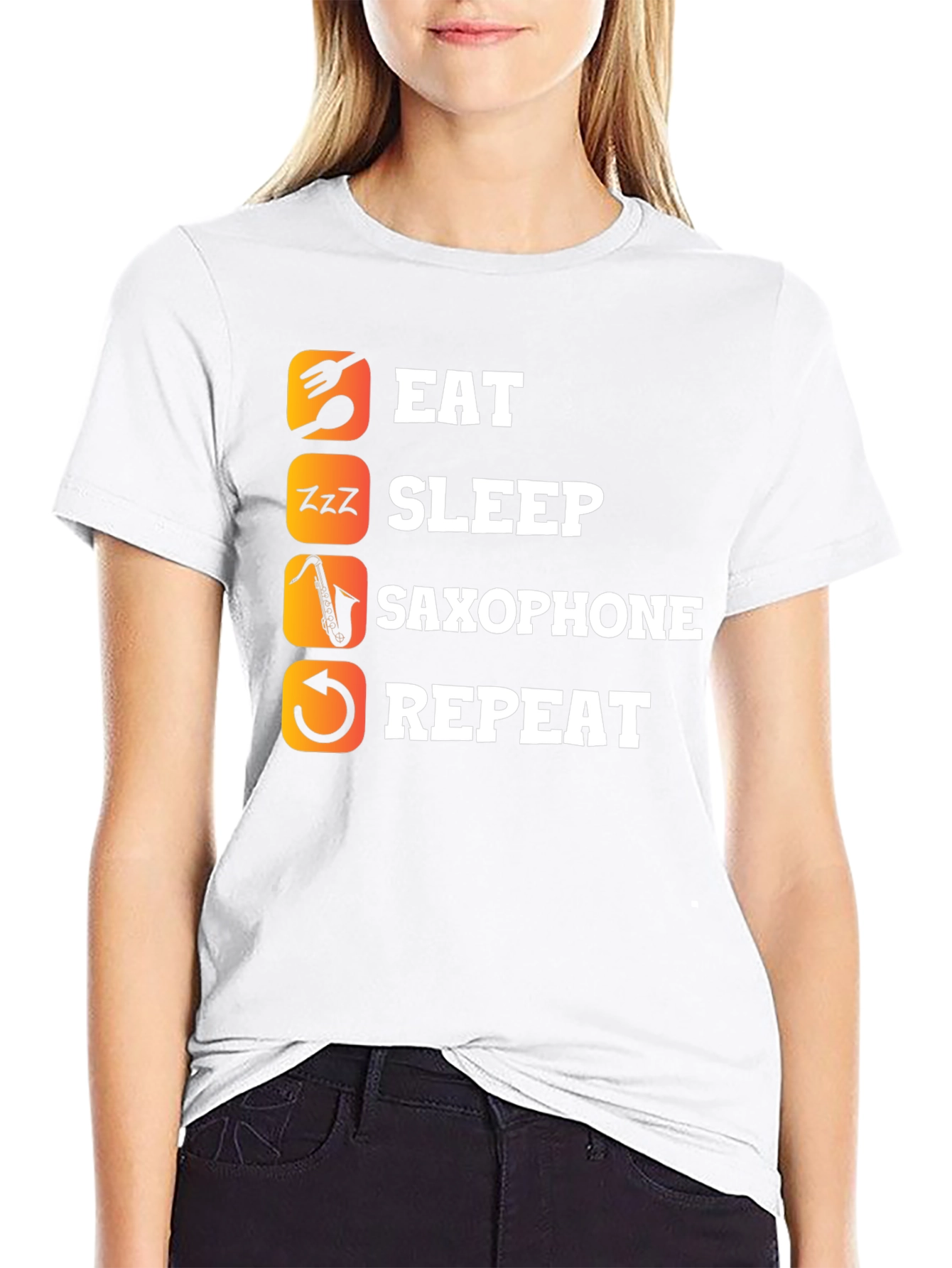 Eat Sleep Saxophone Repeat T-Shirt