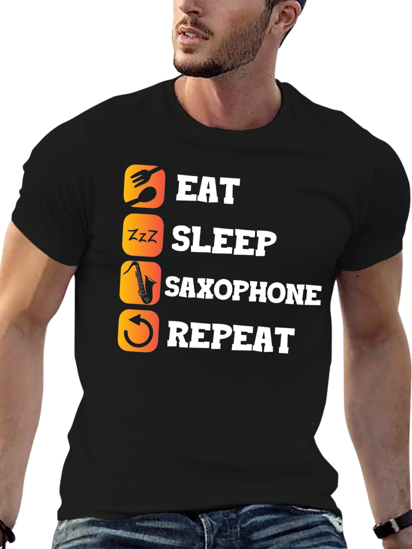 Eat Sleep Saxophone Repeat T-Shirt