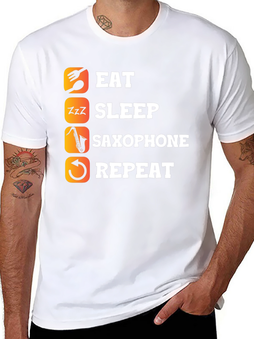 Eat Sleep Saxophone Repeat T-Shirt