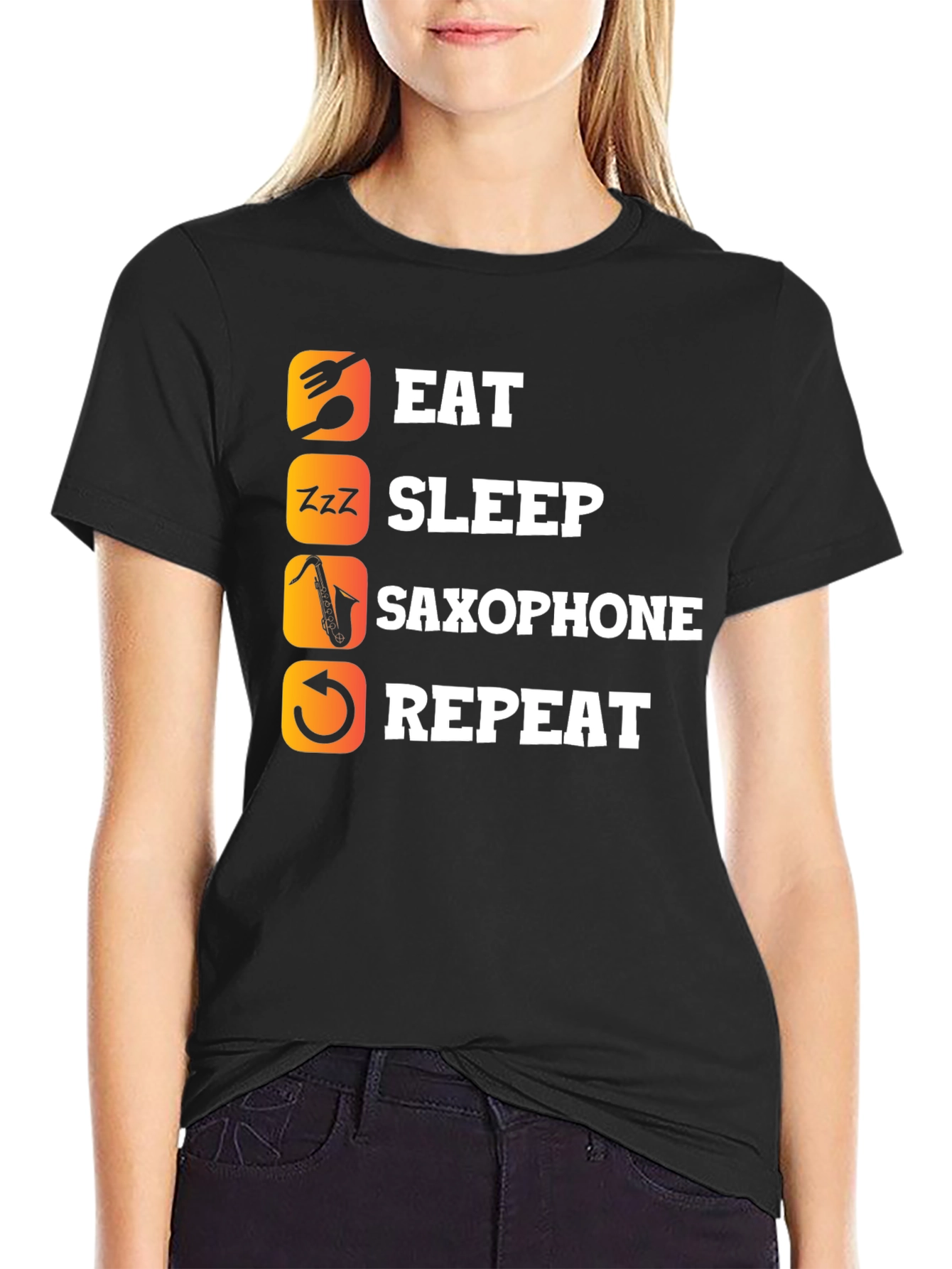 Eat Sleep Saxophone Repeat T-Shirt