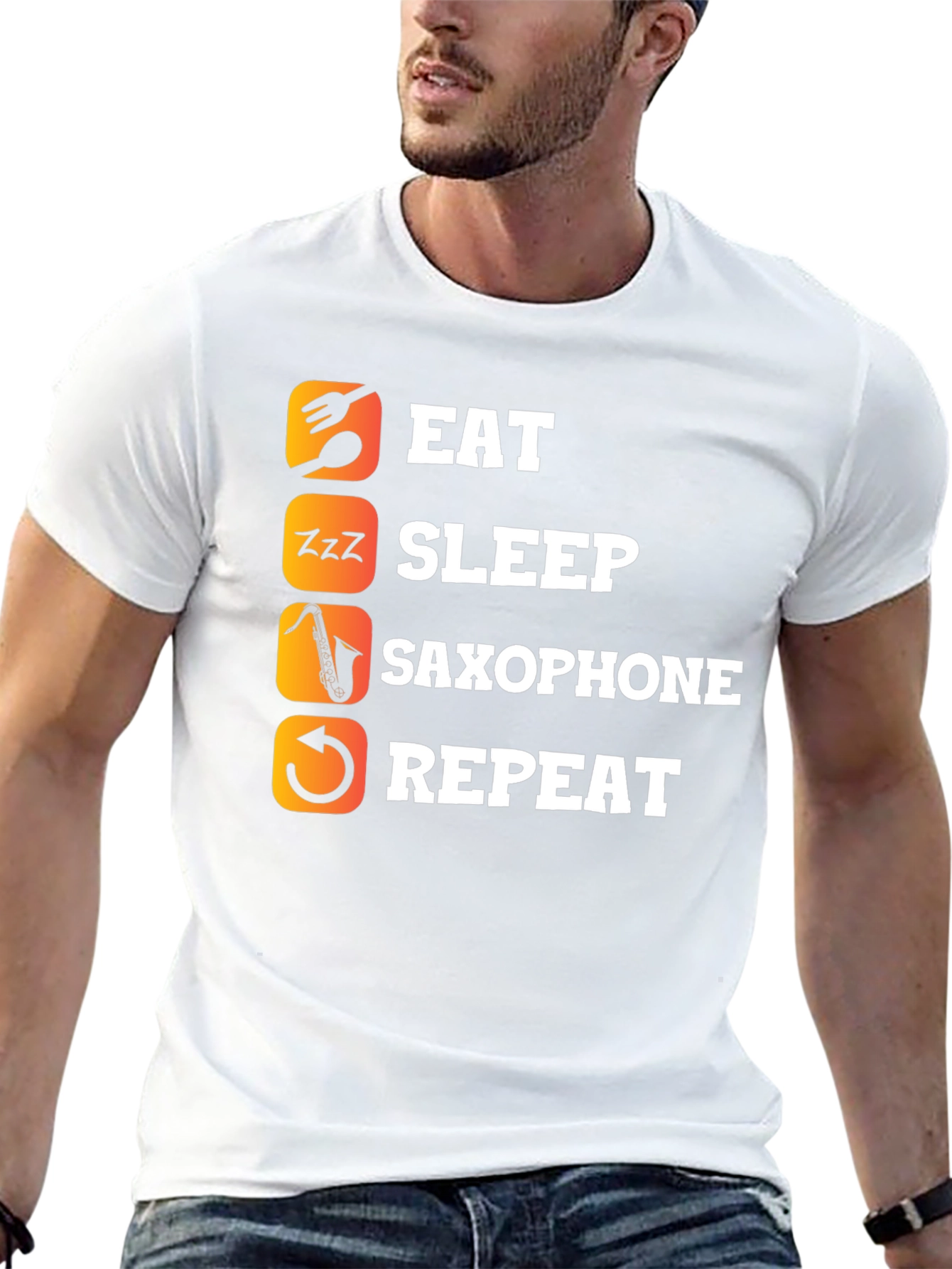 Eat Sleep Saxophone Repeat T-Shirt