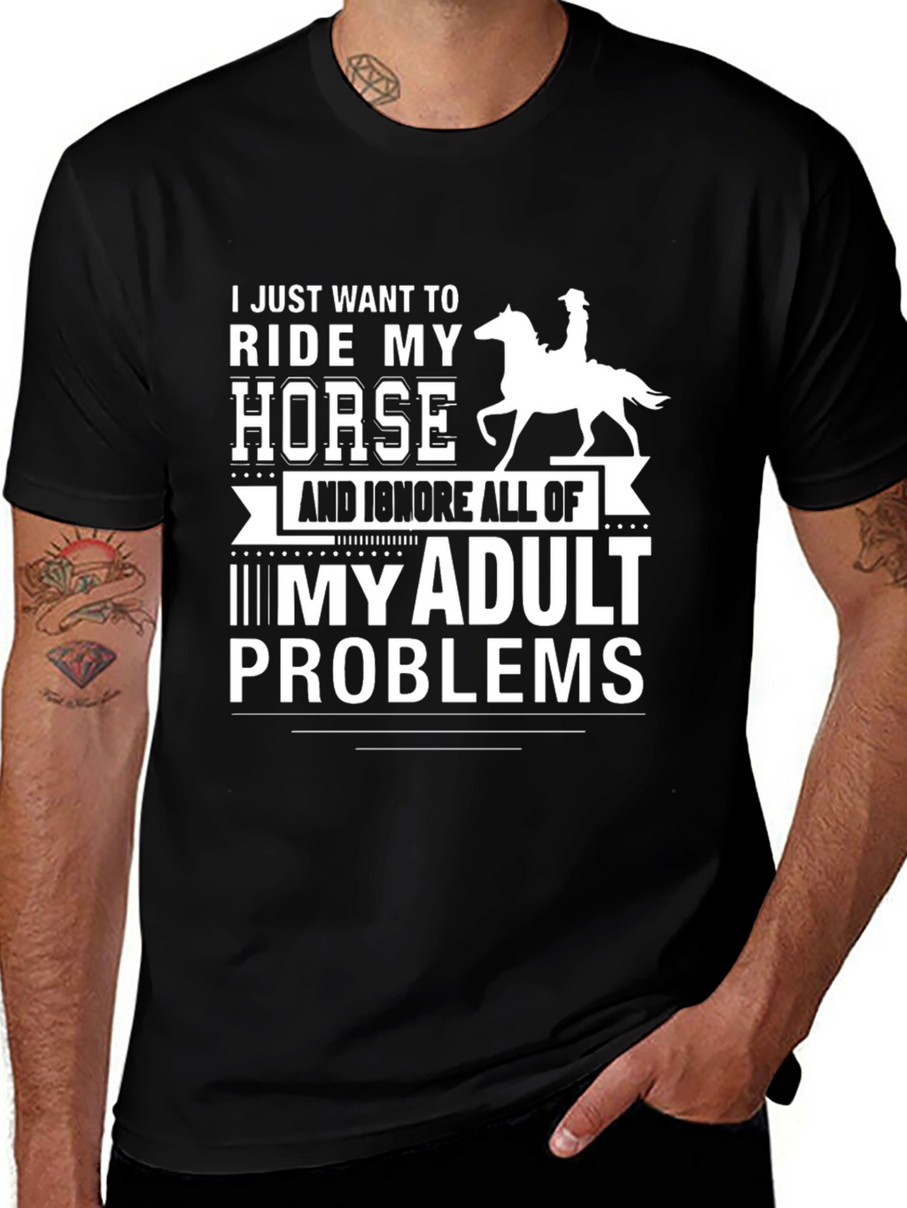 Ride My Horse T-Shirt - Adulting Humor