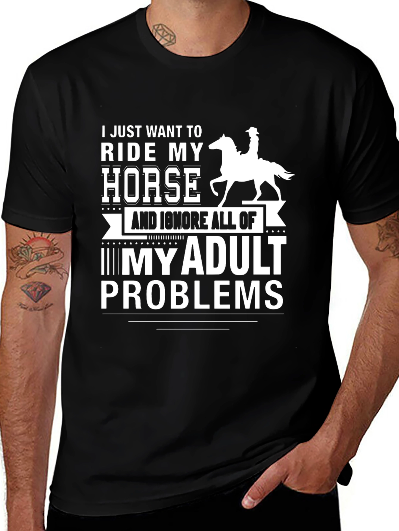 Ride My Horse T-Shirt - Adulting Humor