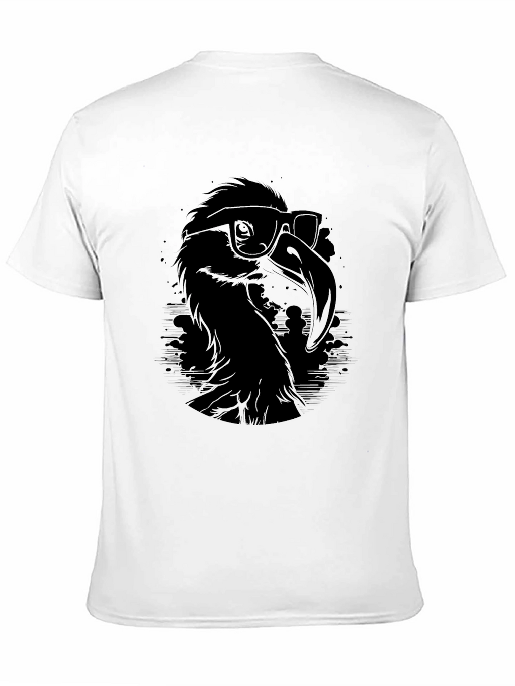 Cool Flamingo Graphic Tee - Black Cotton T-Shirt