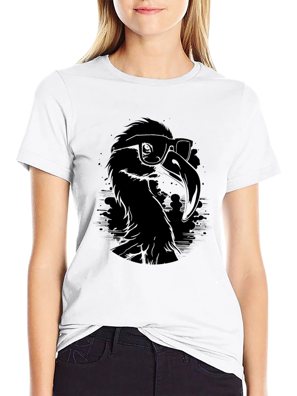 Cool Flamingo Graphic Tee - Black Cotton T-Shirt