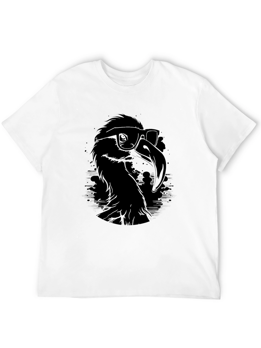 Cool Flamingo Graphic Tee - Black Cotton T-Shirt