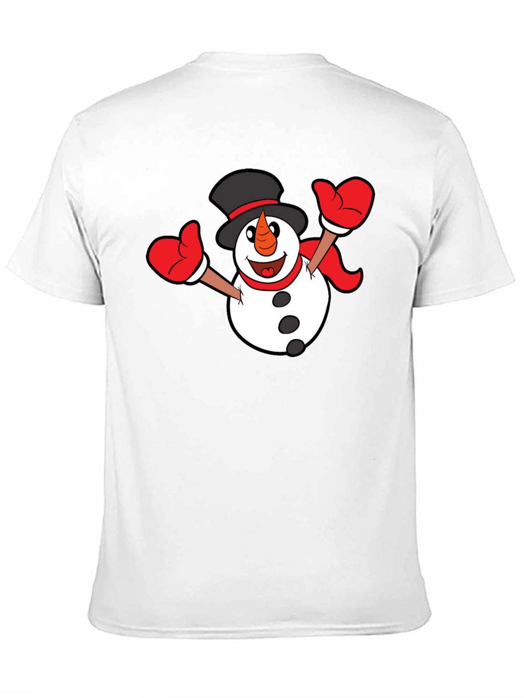 Festive Snowman Graphic T-Shirt - Black