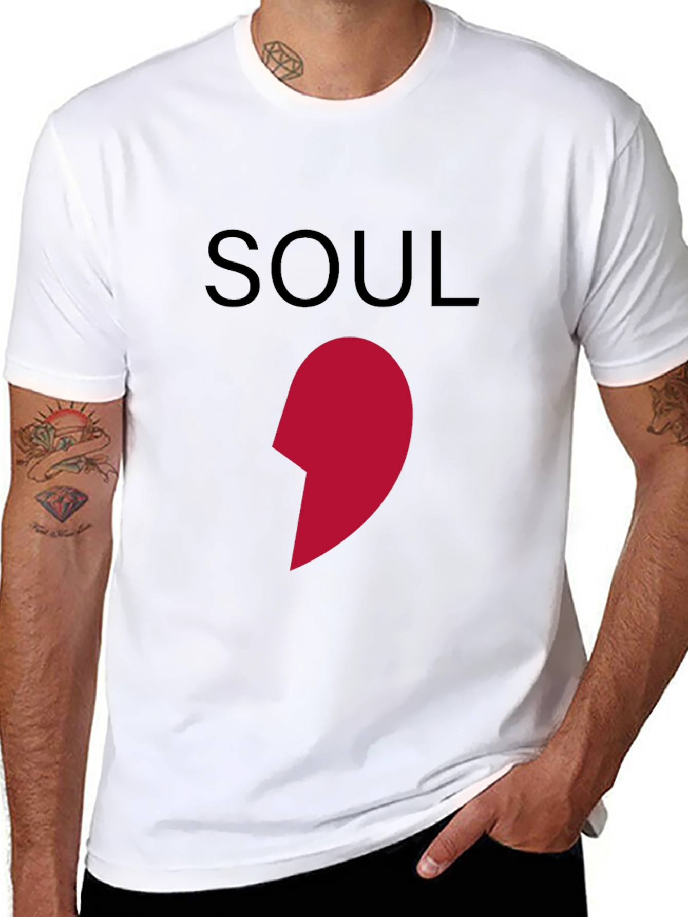 Soul Mate Matching Couple T-Shirt - Left Piece
